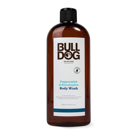 Bulldog bottle front view showing label and refreshing scent benefit