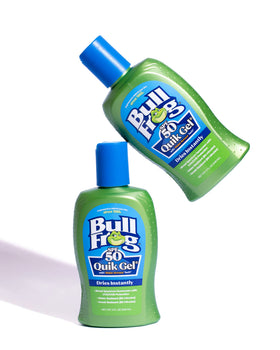 Bullfrog being applied on arm demonstrating even coverage and non-greasy feel