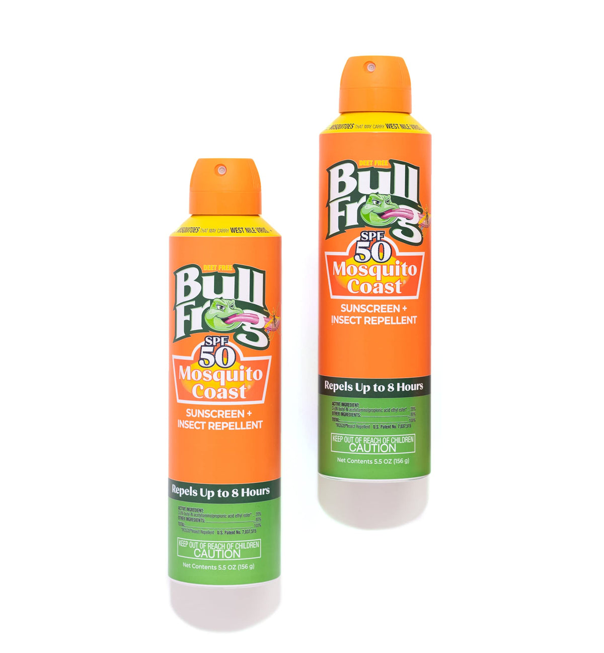 Bullfrog spray being applied to arm for quick full-body protection