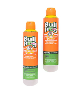 Bullfrog spray being applied to arm for quick full-body protection