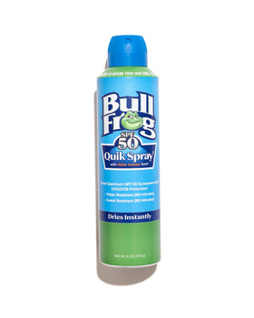 Bullfrog front packaging showing SPF 50 and reef-friendly benefits