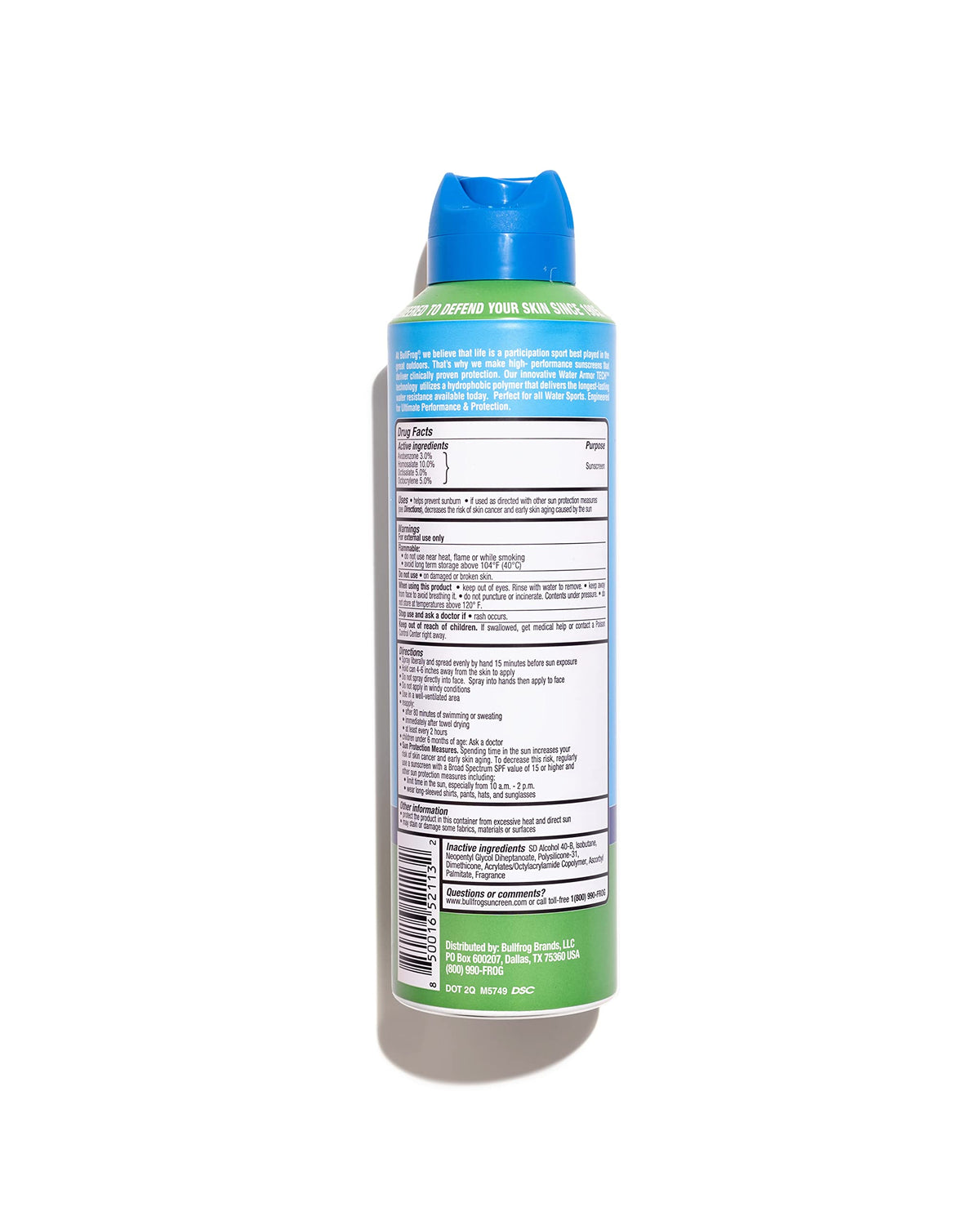 Bullfrog nozzle close-up illustrating continuous spray for even coverage