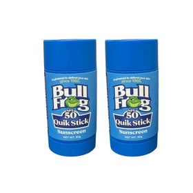 Bullfrog Quik Stick front packaging showing SPF 50 protection and benefits