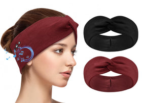 BULYPAZY front view of red and black headband pair showing style and value