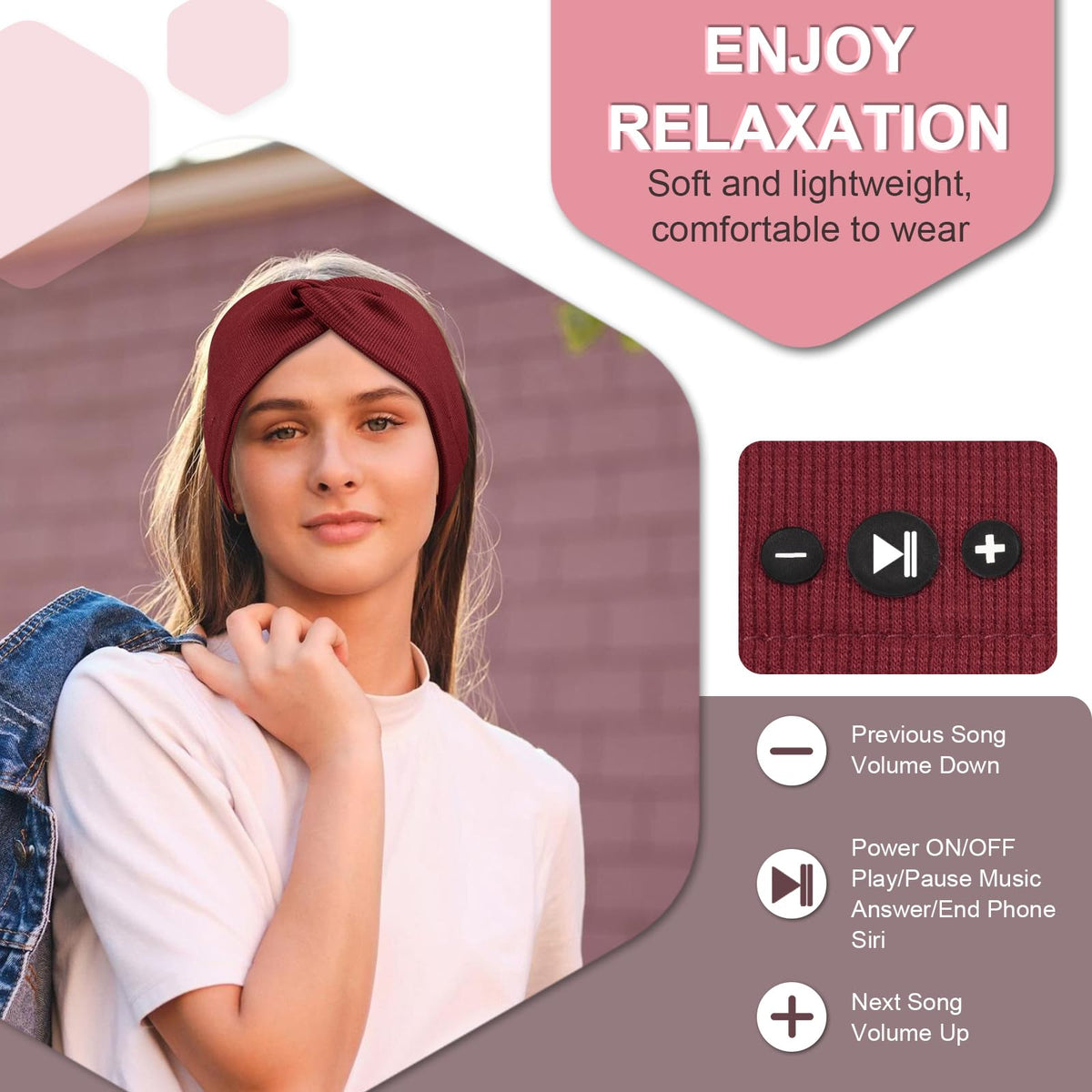 BULYPAZY headband used while running demonstrating secure stay-in-place fit