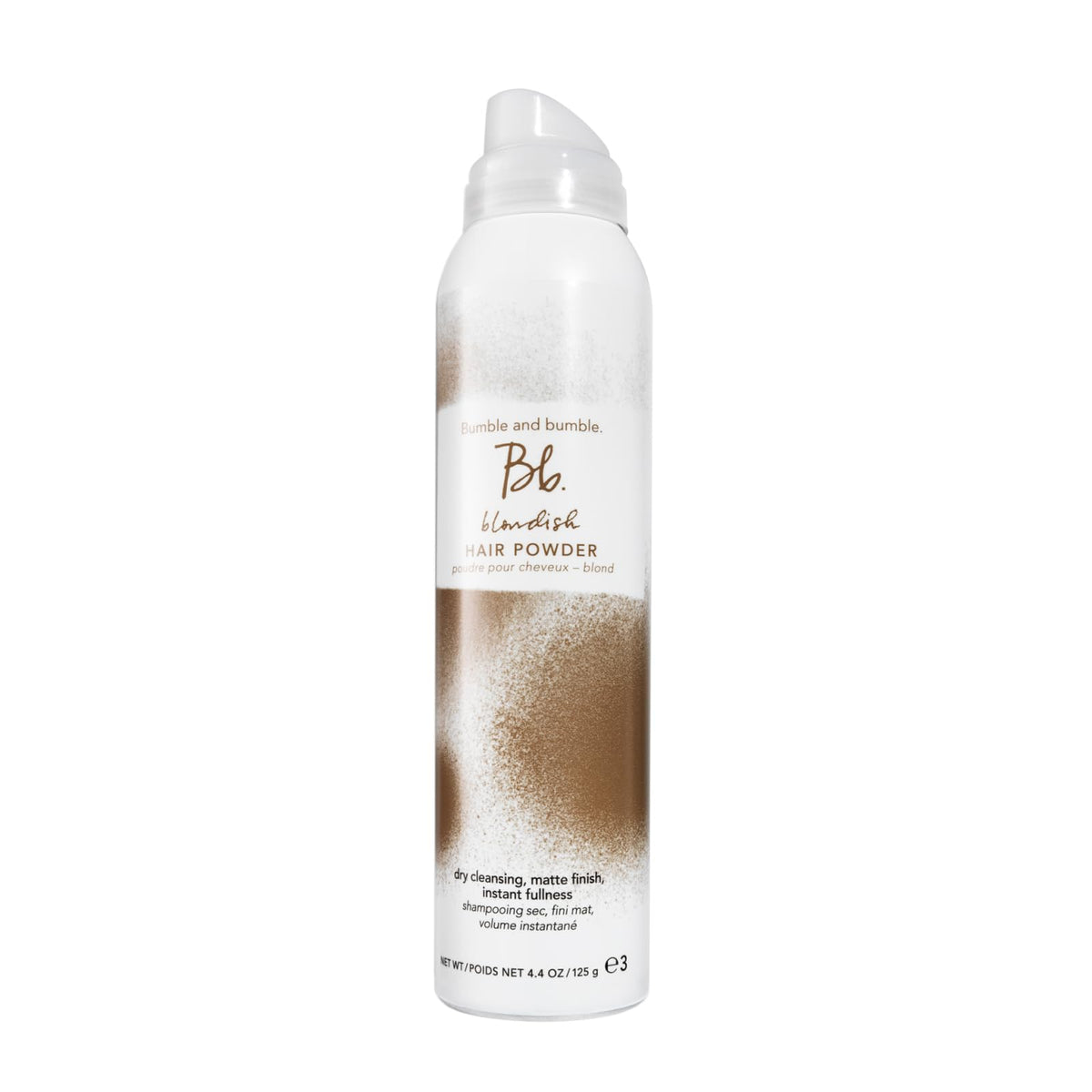 Bumble and bumble front packaging showing tinted dry shampoo benefit of root refresh