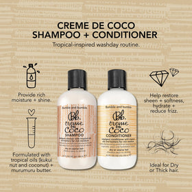 Bumble and bumble ingredient label highlighting coconut and kukui oils
