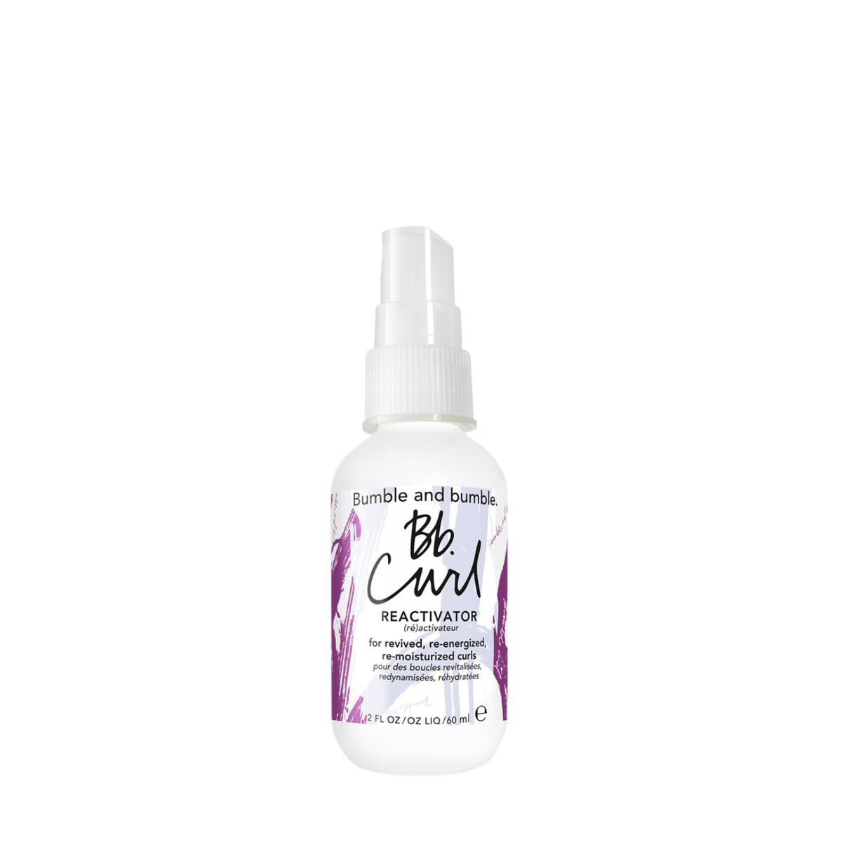 Bumble and bumble front packaging showing travel-size bottle and benefits