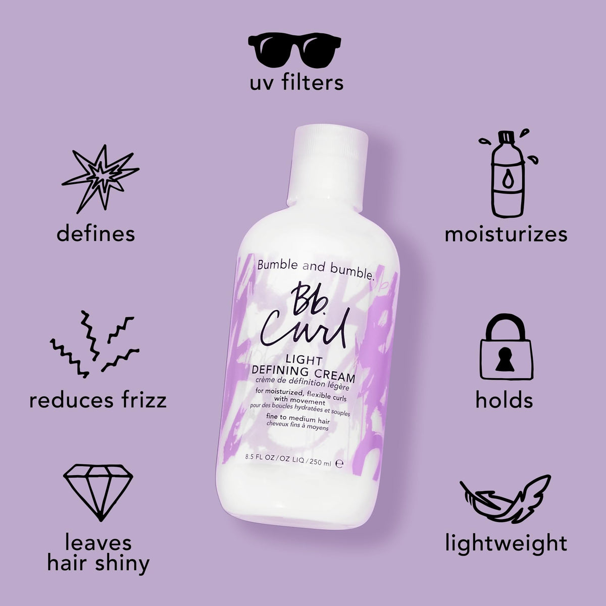 Bumble and bumble diffusing styled curls for added volume and soft hold