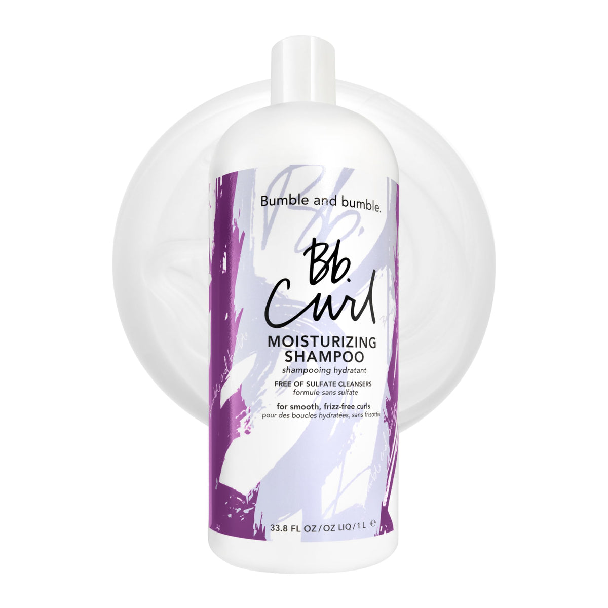 Bumble and bumble front bottle showing product benefits and large size