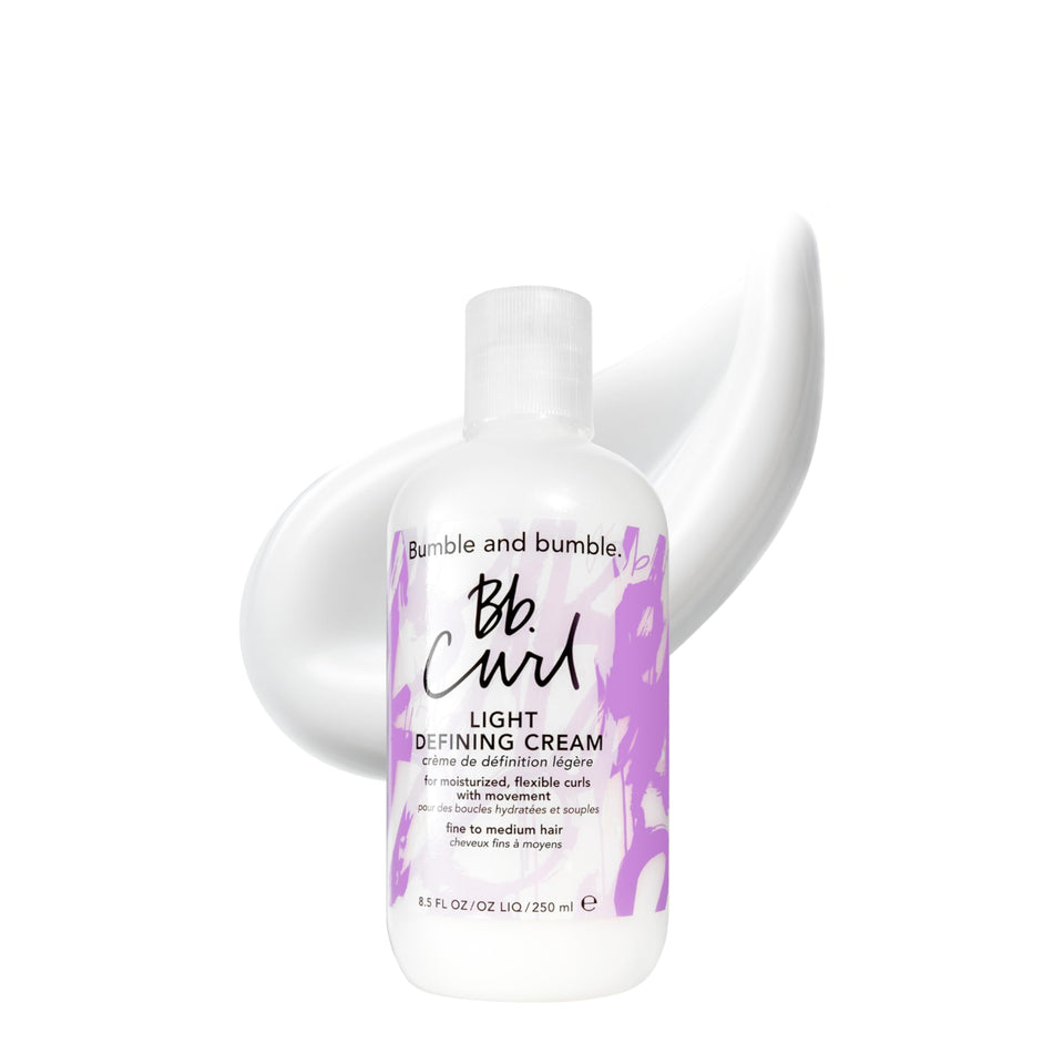 Bumble and bumble front packaging showing product benefit for defined curls