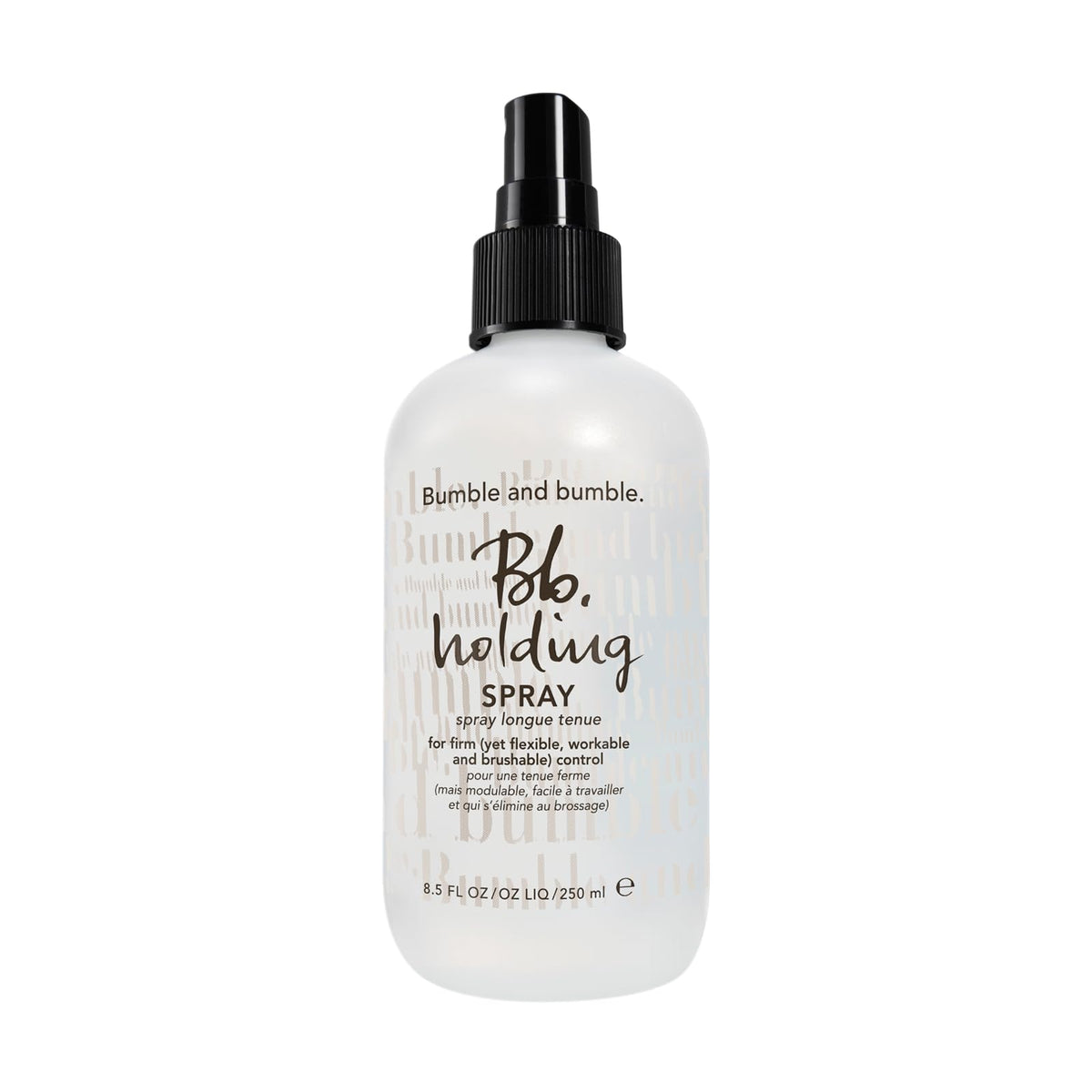 bumble and bumble front packaging showing product and brand with clear benefits