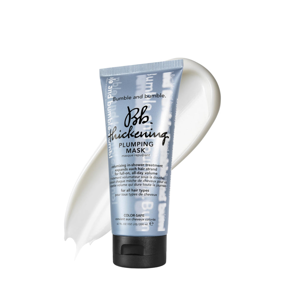 Bumble and bumble front packaging showing product and benefits