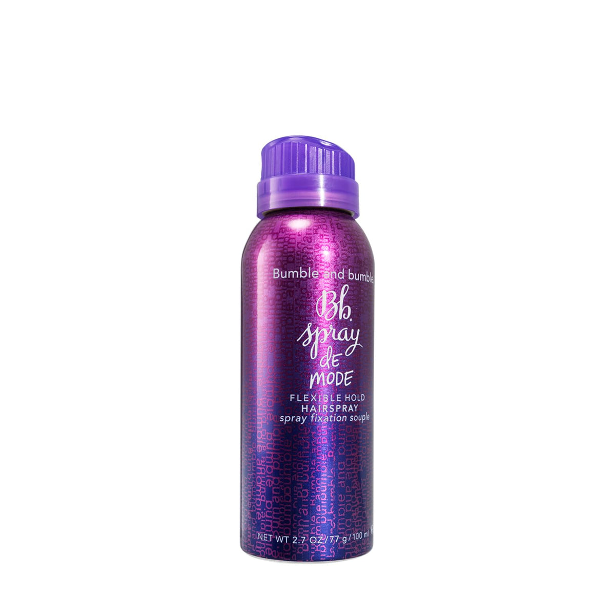 Bumble and bumble front packaging showing mini spray size and travel convenience