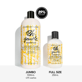 Bumble and bumble in-shower usage scene showing hydrated hair result