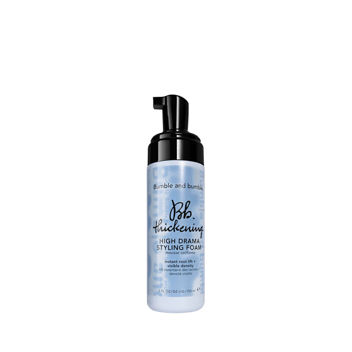 Bumble and bumble front packaging showing volumizing foam and size benefits