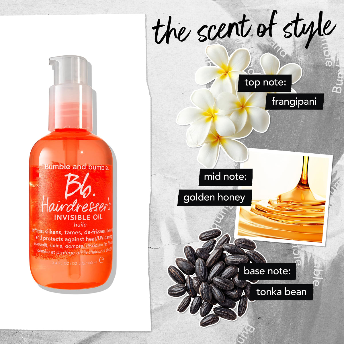 Bumble and bumble shine on straight hair reflecting soft glossy finish without grease