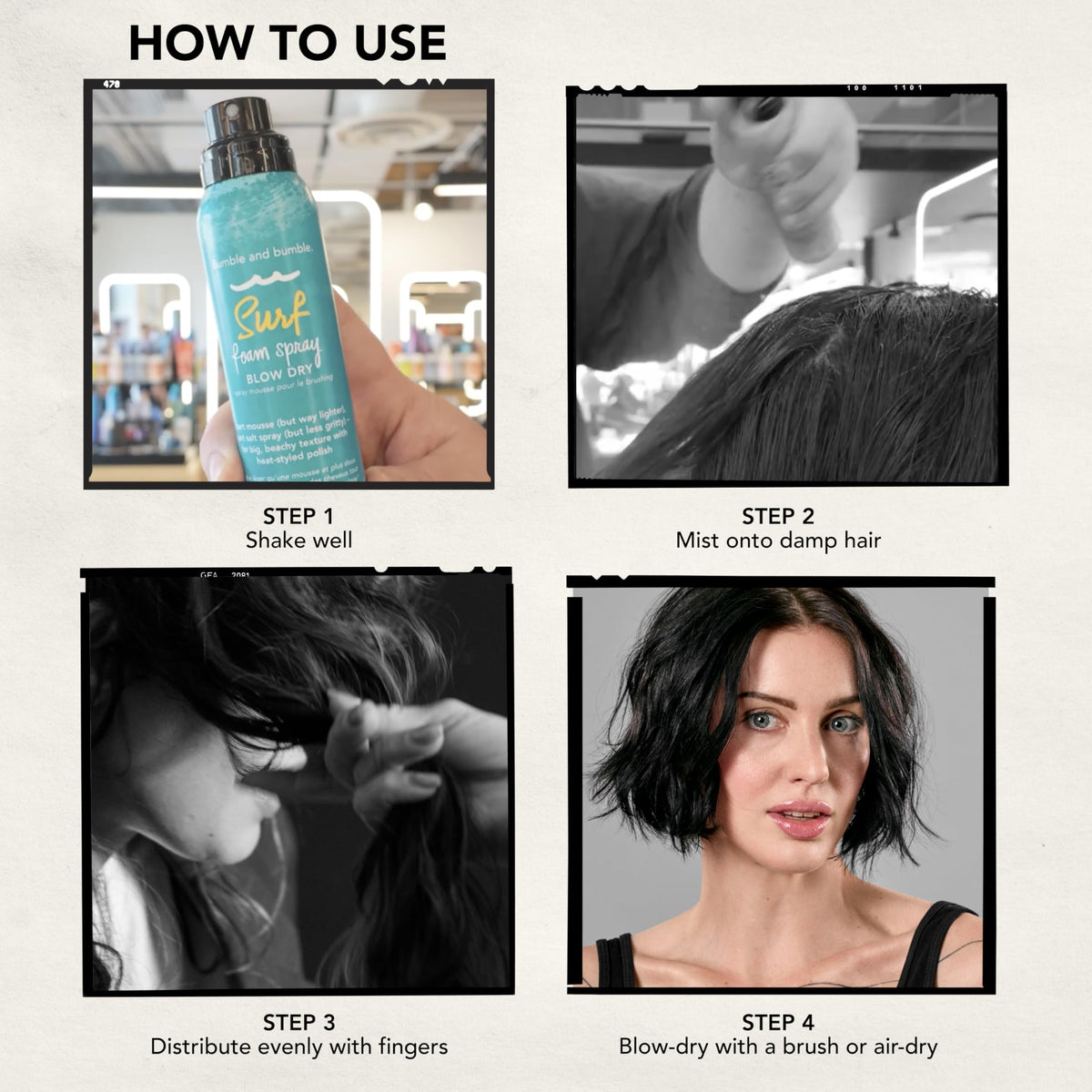 Bumble and bumble label close-up showing ingredient callouts and UV protection benefit