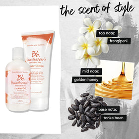 Bumble and bumble shampoo staged in bathroom for salon-quality routine