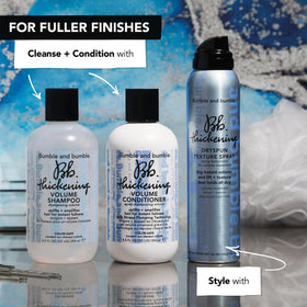 Bumble and bumble finished hair in lifestyle shot showing airy texture and natural movement benefit