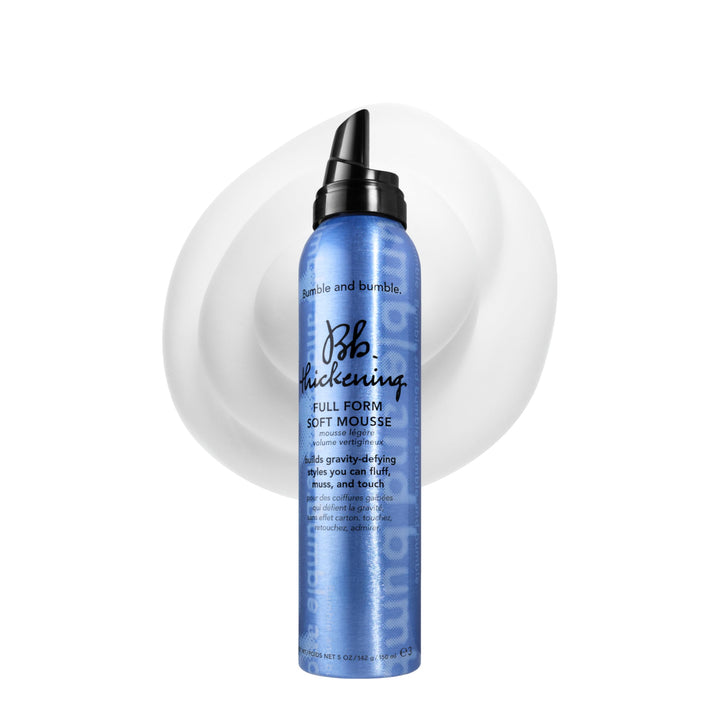 Bumble and bumble front packaging showing product and volume benefits