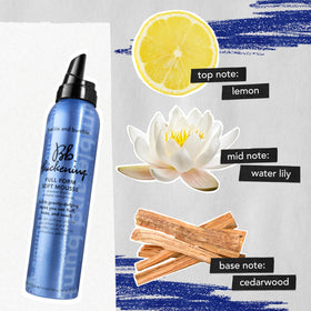 Bumble and bumble product on bathroom shelf suggesting everyday use