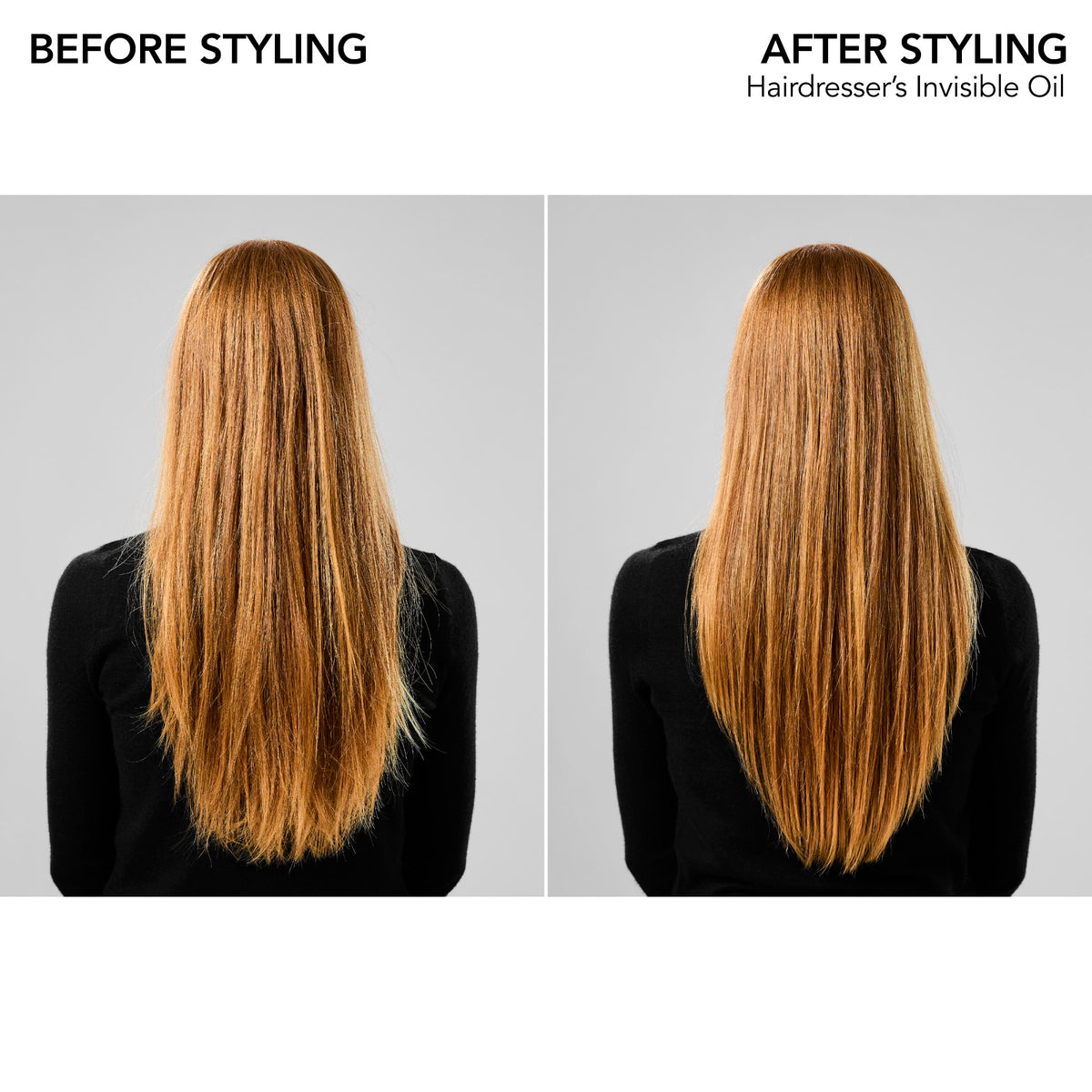 Bumble and bumble oil in palm ready to apply for frizz control