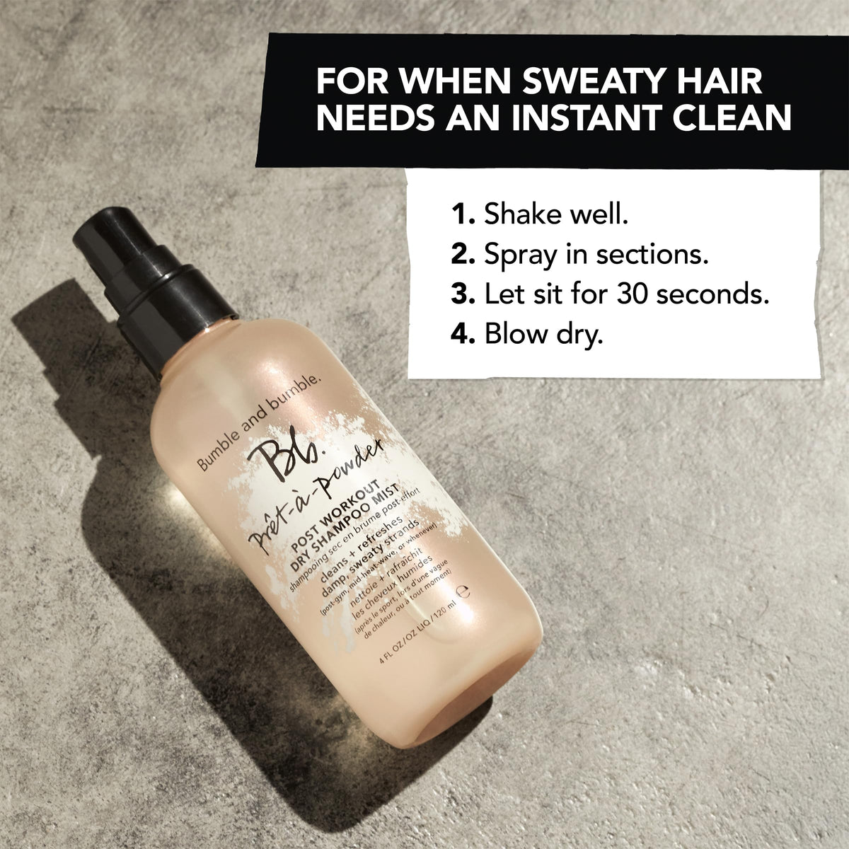 Bumble and bumble used outdoors protecting hair and adding midday lift
