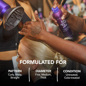 Bumble and bumble bottle in hand showing true size and portability
