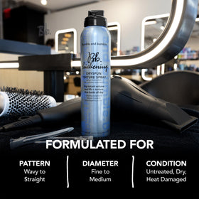 Bumble and bumble powder texture detail highlighting key ingredients zeolite and silk powder for lightweight hold