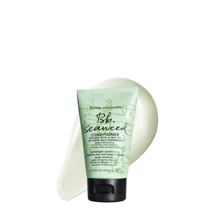 Bumble and bumble front-facing travel bottle showing compact hydrating conditioner