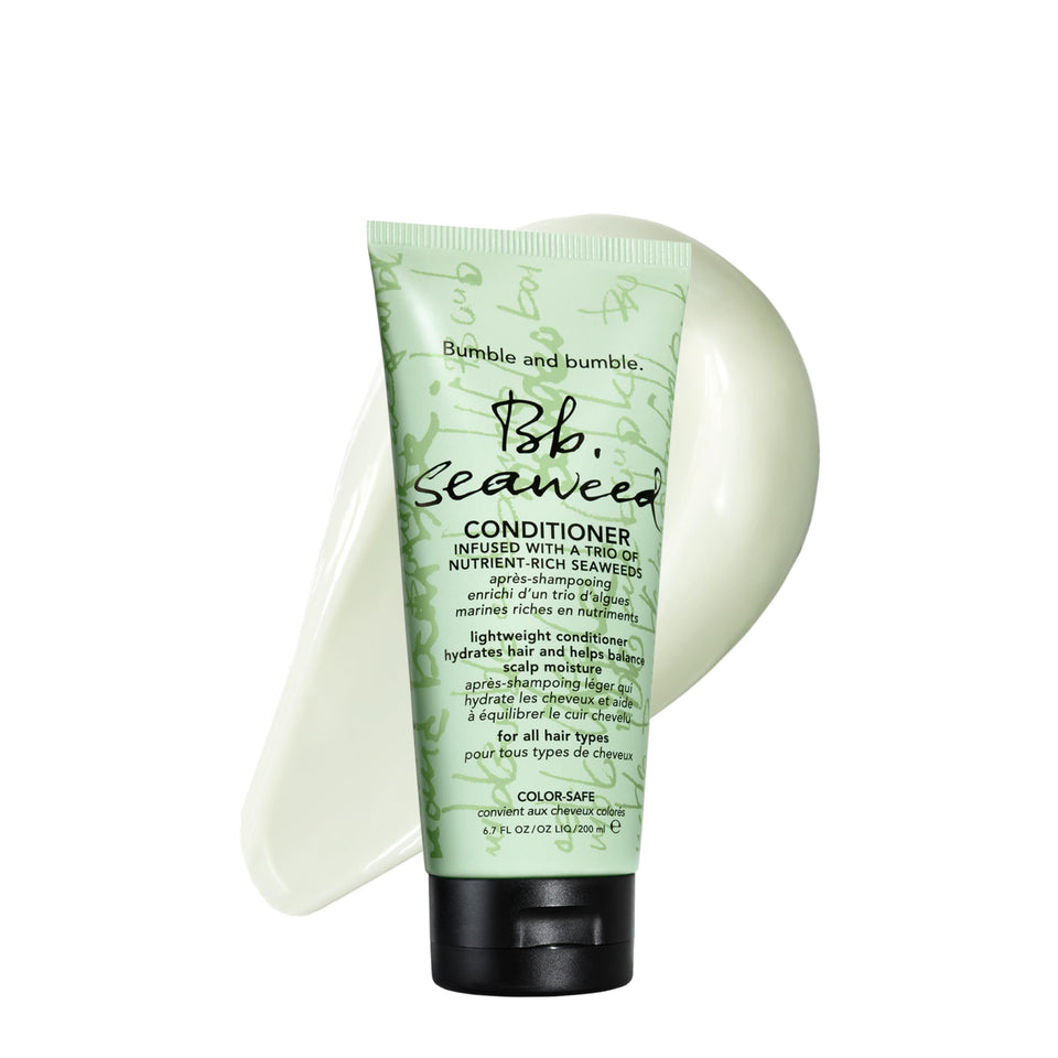 Bumble and bumble front packaging showing lightweight daily conditioner and benefits