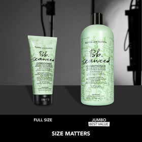 Bumble and bumble comparison wet-to-dry hair demonstrating reduced frizz and smoothness