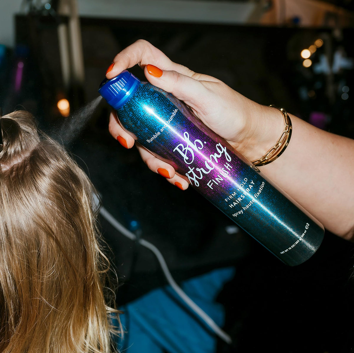 Bumble and bumble fine mist spraying for even, long-lasting hold