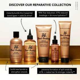Bumble and bumble styled hair finish showcasing smoother, frizz-reduced look