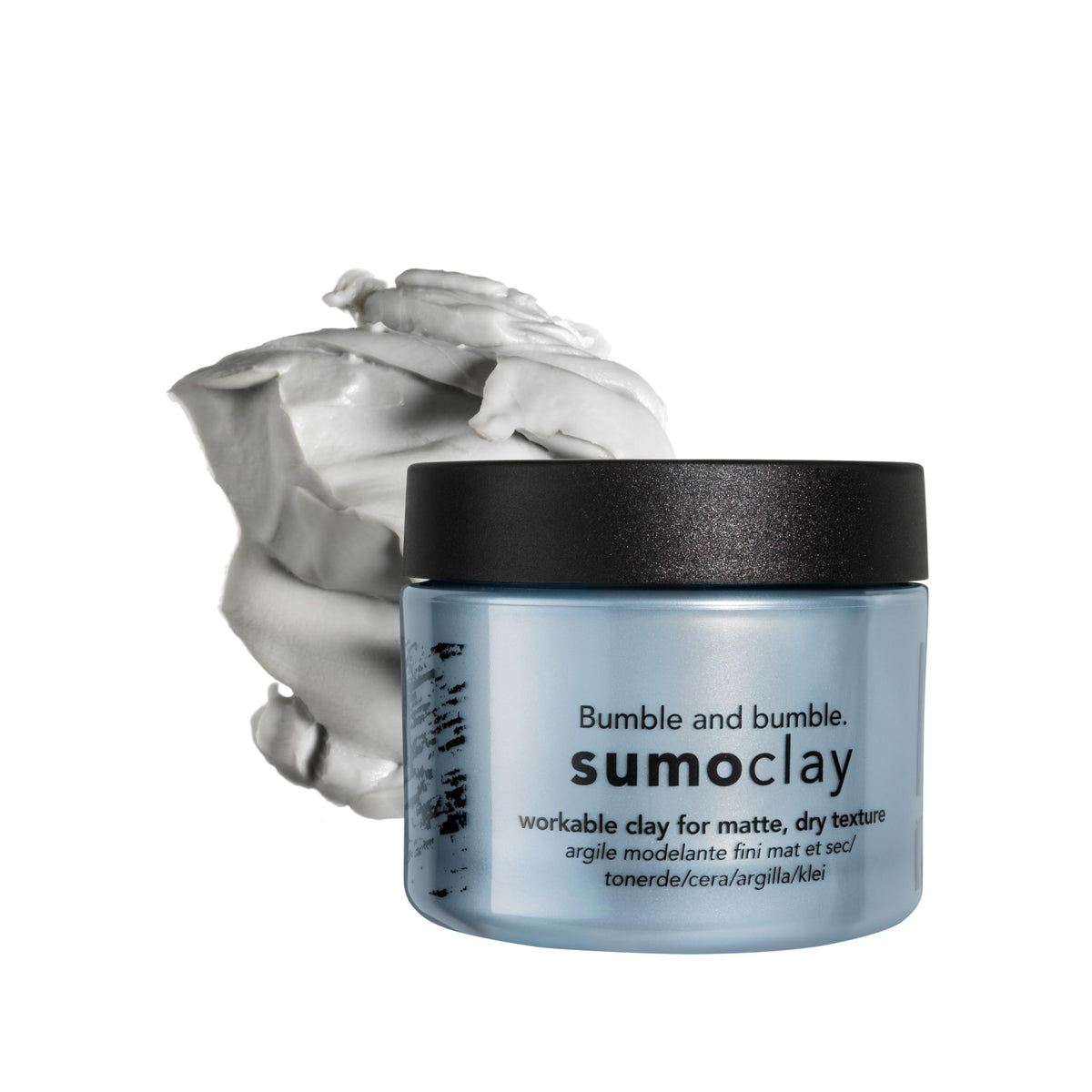 Bumble and bumble front jar showing product packaging and compact size benefit