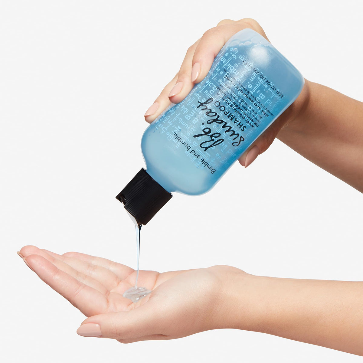 Bumble and bumble foamy texture close-up highlighting gentle but deep-clean benefit