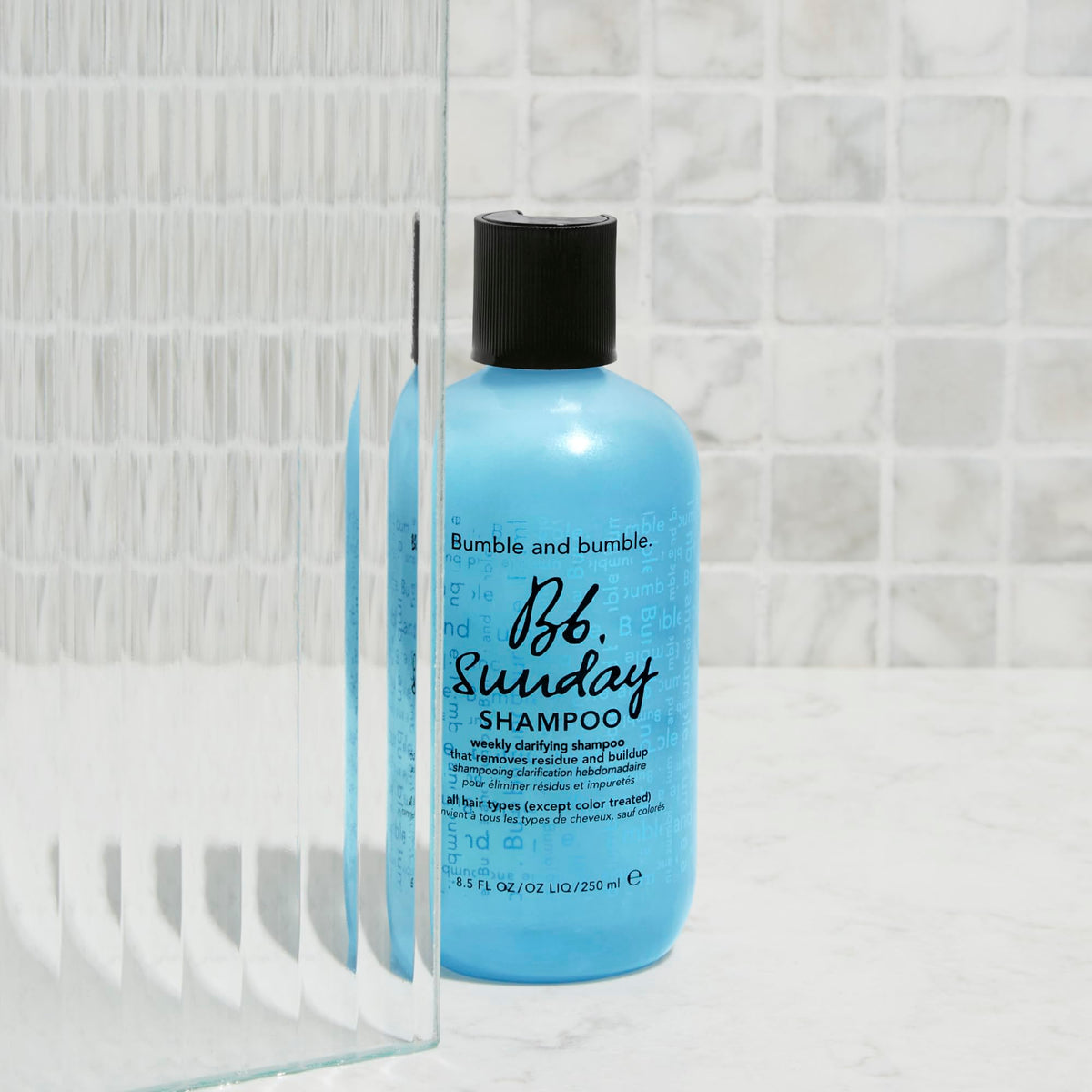 Bumble and bumble ingredient label close-up showing transparency and formulation