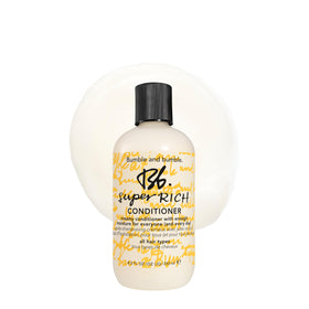 Bumble and bumble front packaging showing bottle and label benefits