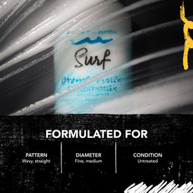 Bumble and bumble conditioner lather on wet hair shows lightweight conditioning benefit