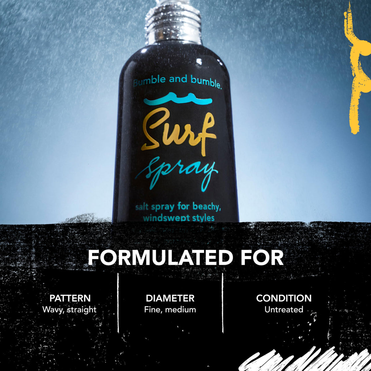 Bumble and bumble tousled dry hair showcasing added volume and movement