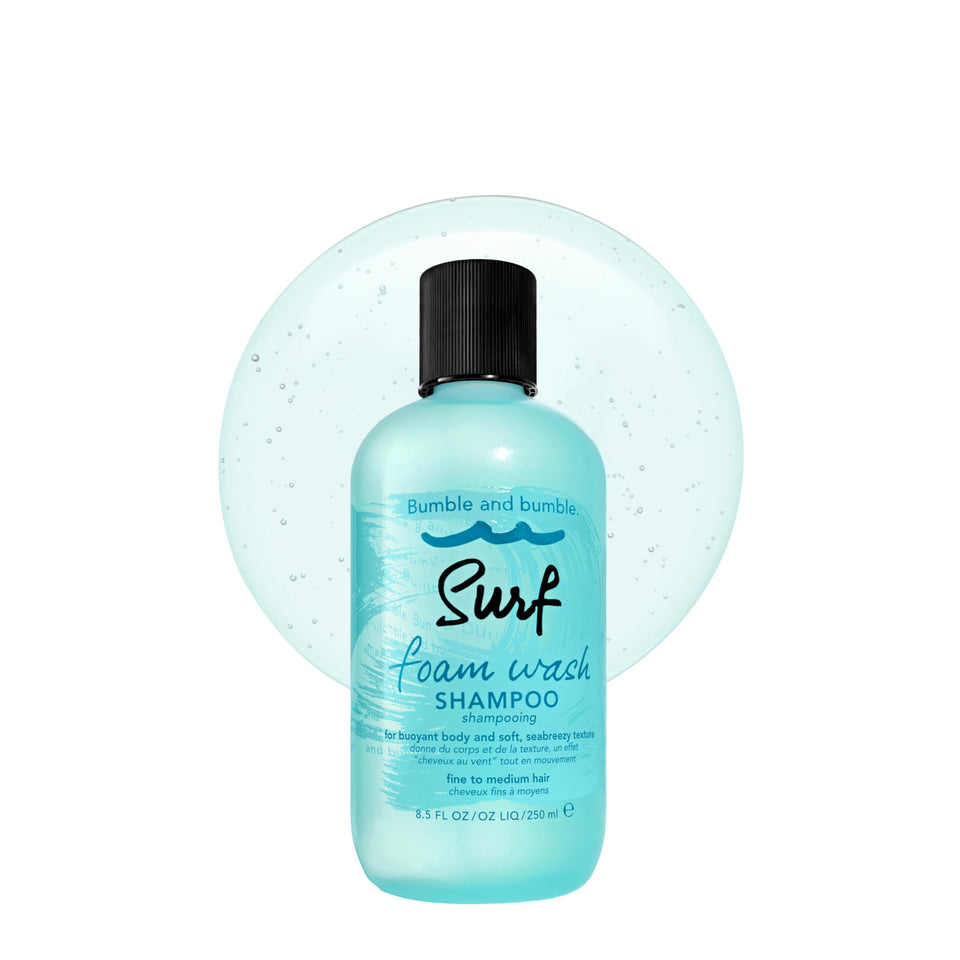 Bumble and bumble front bottle showing product and volume benefit