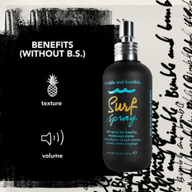 Bumble and bumble ingredients label closeup highlighting seaweed extracts