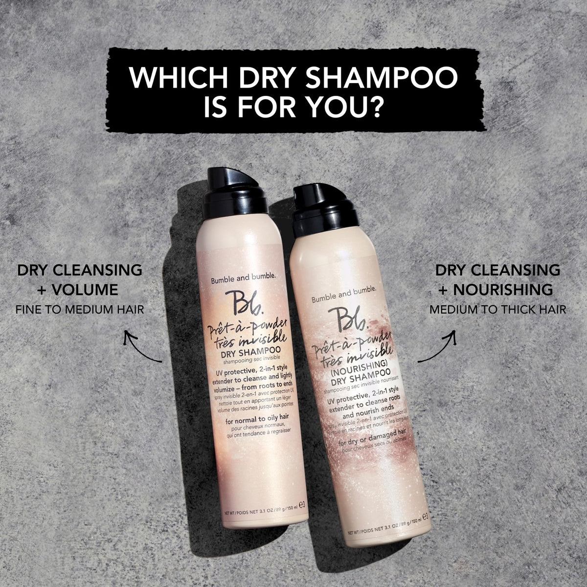 Bumble and bumble powder texture close-up with French Pink Clay, shows gentle cleansing