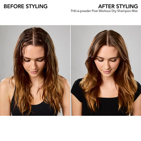 Bumble and bumble spray texture close-up demonstrating quick-dry finish