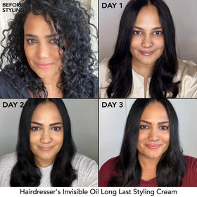 Bumble and bumble. close-up of creamy texture highlighting lightweight, non-greasy feel