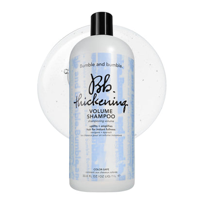Bumble and bumble front bottle shot showing product packaging and clear branding benefit: recognizable design