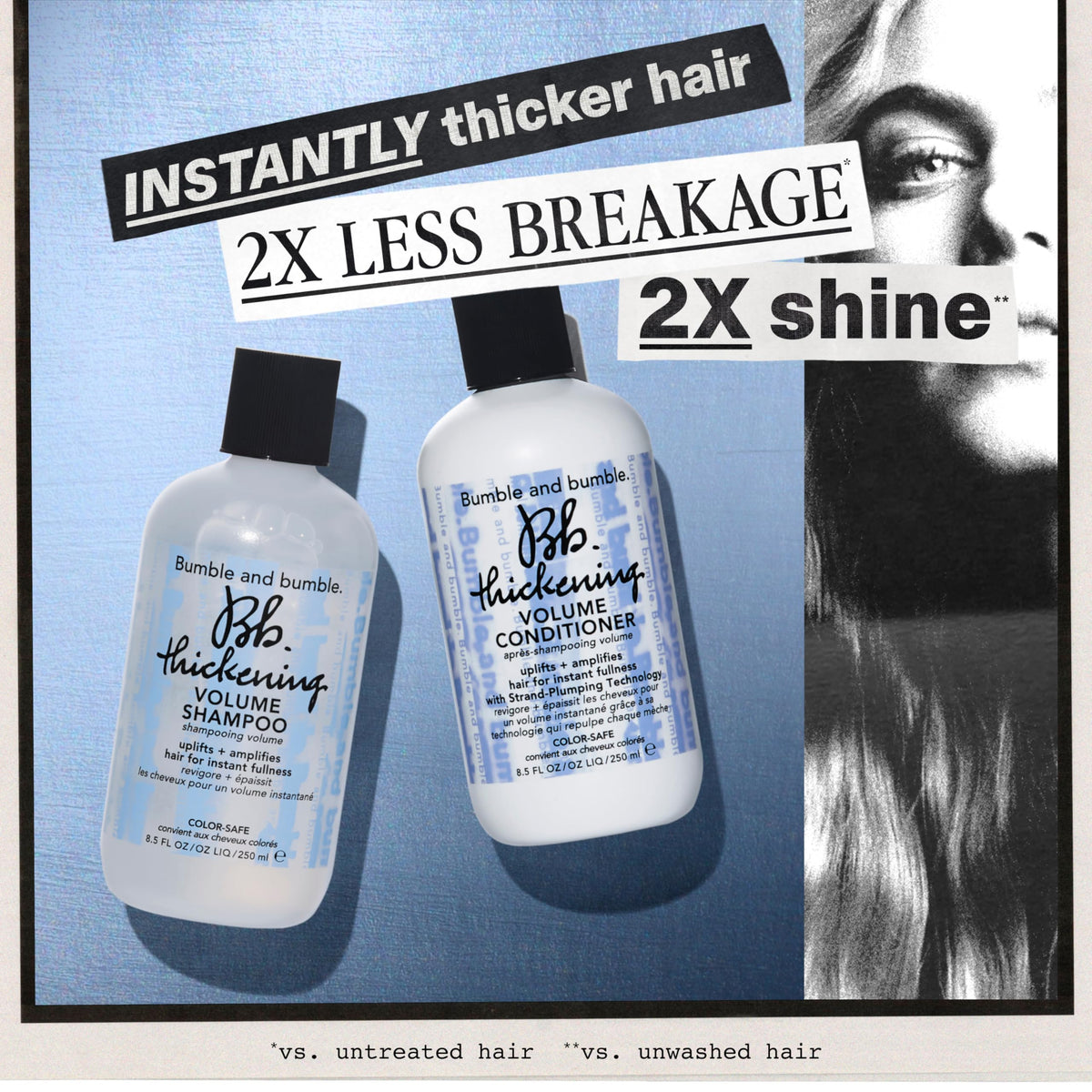 Bumble and bumble shampoo lather texture demonstrating lightweight foam that lifts hair without residue