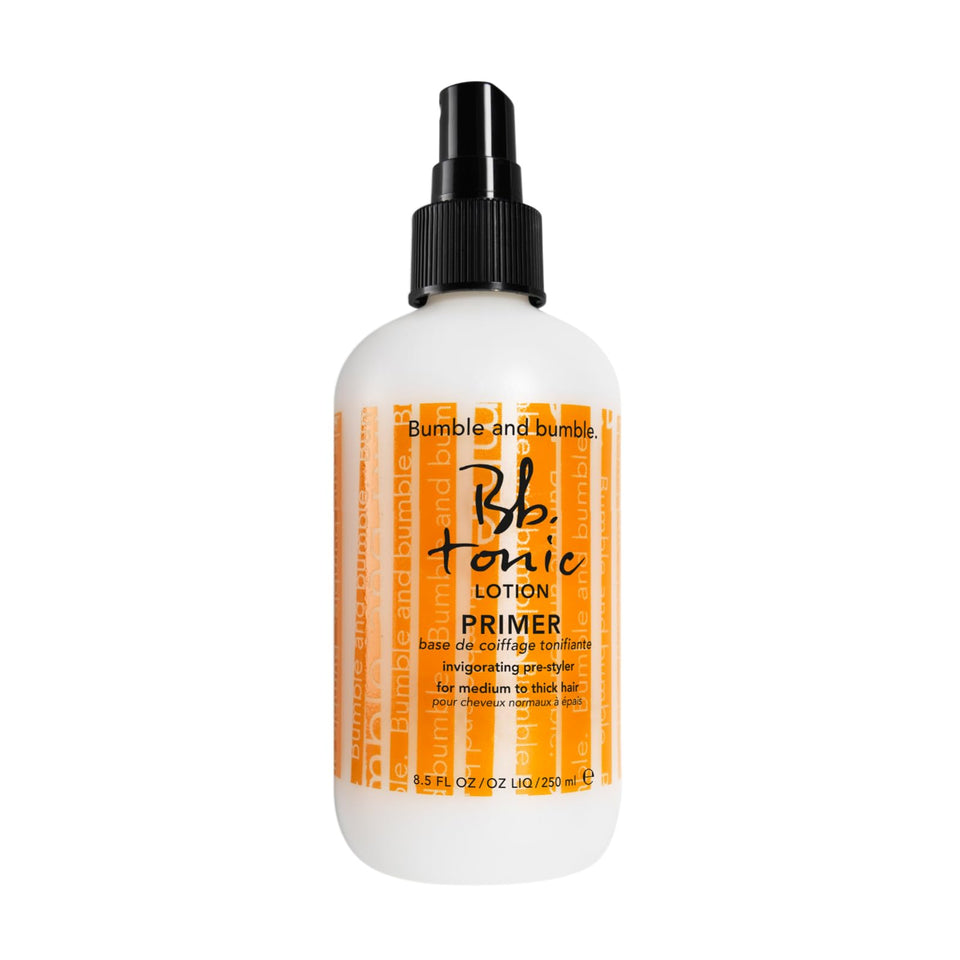 Bumble and bumble tonic lotion front packaging showing product benefit