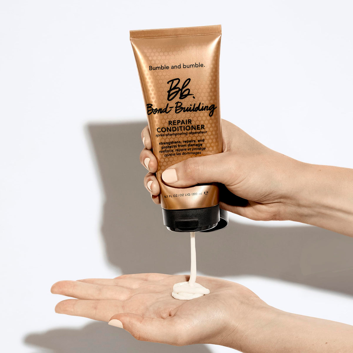 bumble and bumble top label close-up highlighting formulation details
